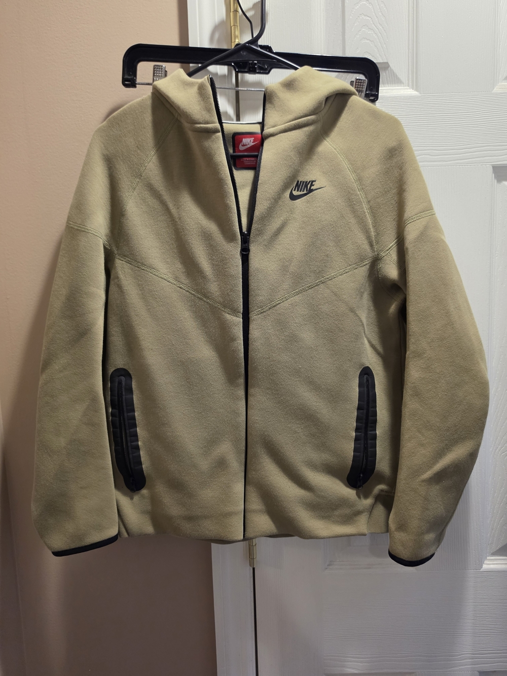 Nike Kids' Tan Hooded Fleece Jacket Preowned Size XL
